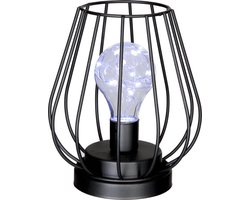 Atmosphera Art Deco tafellamp - zwart ijzerdraad model - incl. lamp