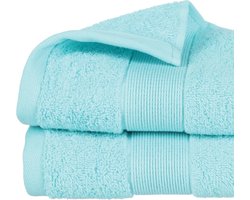 Atmosphera Badhanddoek Towelmaster - 4x - aqua lichtblauw - luxe - 50 x 90 cm - katoen - 450 grams - badkamer handdoek