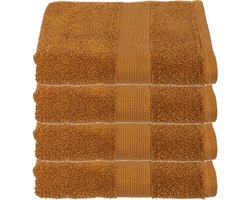 Atmosphera Badhanddoek Towelmaster - 4x - lichtbruin - luxe - 50 x 90 cm - katoen - 450 grams - badkamer handdoek