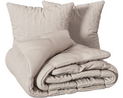 Atmosphera Beddengoed set - Dbo 240x220cm + set kussenslopen - Beige