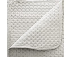 Atmosphera Bedsprei Dolce Vita - ivoor wit - 240 x 260 cm - polyester - luxe motief - plaid - met 2 kussenslopen