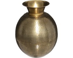 Atmosphera Bloemenvaas - van stijlvol metaal - 40 x 28 cm - metallic brons - vaas