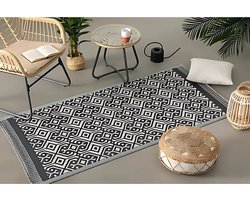 Atmosphera Buitentapijt 90x180cm - Campingkleed - Mandala Zwart