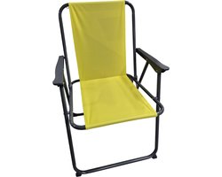 Atmosphera camping/strand stoel - aluminium - inklapbaar - groen - L52 x B55 x H75 cm - buitenstoelen
