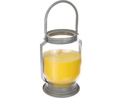 Atmosphera Citronella kaars/lantaarn - in glas - 65 branduren - Geurkaarsen citrus geur