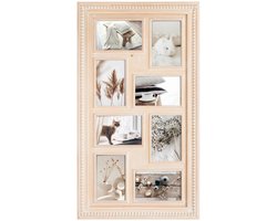 Atmosphera Collage fotolijst Natural - voor 8x foto van 10 x 15 cm - hout - beige - 37 x 66 cm - Wissellijst - Modern