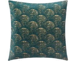 Atmosphera Créateur d'intérieur® - Sierkussen (hoes) donkergroen/goud 40x40