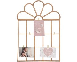 Atmosphera Fotohouder Ibiza - Boho stijl - beige - rotan - 41 x 56 cm - fotorek
