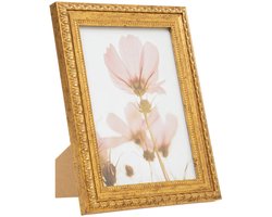 Atmosphera Fotolijstje - voor 13 x 18 cm foto - goud - mdf/glas - ornament frame 17 x 22 cm - staand/hangend