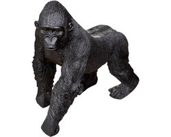 Atmosphera Gorille Decoratiebeeld - Zwart - H22,5 cm - Kunsthars
