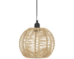 Atmosphera Hanglamp Caren - D24 cm - metaal draad/touw - kleur beige - Design lamp - Lampenkap