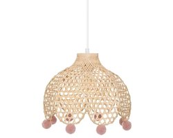 Atmosphera Hanglamp Design Kinderkamer - D28 cm - bamboe - kleur beige - Design lamp - Lampenkap