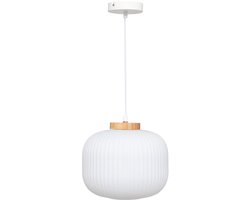 Atmosphera Hanglamp Travis - Ø25xH24cm - Wit