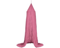 Atmosphera Hemelbed sierlijke gaas klamboe - roze - 350 x 50 x 250 cm - polyester - op te hangen - slaapkamer decoratie