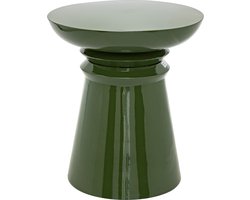 Atmosphera Jaya IJzeren bijzettafel Ø38xH43cm - Kakigroen