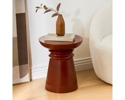 Atmosphera Jaya IJzeren bijzettafel Ø38xH43cm - Roest