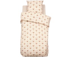 Atmosphera Kids Billie Dekbedovertrek set met 1 kussensloop 140x200cm/65x65cm beer
