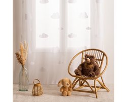 Atmosphera Kids Gordijn Wolken doorzichtig 140x240cm - Wit