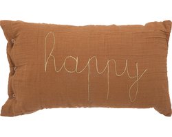 Atmosphera Kids Lili Happy kussen - 50x30cm - Bruin