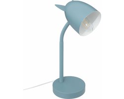 Atmosphera Kinderkamer bureaulamp - met oortjes - blauw - metaal - 18 x 12,5 x 31 cm - tafellamp