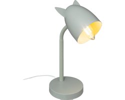 Atmosphera Kinderkamer bureaulamp - met oortjes - groen - metaal - 18 x 12,5 x 31 cm - tafellamp