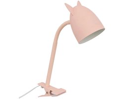 Atmosphera Klem bureaulampje - Design Light Classic - roze - H43 cm - Leeslamp