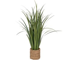 Atmosphera Kunstplant Linnen bos met pot - Ø70xH91cm - Groen