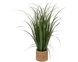 Atmosphera Kunstplant Linnen bos met pot - Ø96xH122cm - Groen