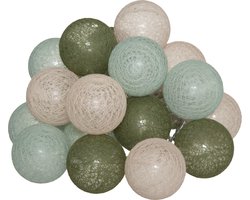 Atmosphera lichtslinger - 20 Verlichte Balletjes diameter 6 cm - Multi Kleuren Mix - L435 cm
