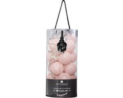 Atmosphera Lichtslinger “Tara” 20 Bollen Ø6 cm - Lichtroze - Binnen - LED - 20 LED bollen - Warm lichtroze - Totale lengte 435 cm