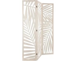 Atmosphera Luxe Kamerscherm Akira met 3 vlakken - wit - mdf - 120 x 170 cm - afscherming wand - omkleden