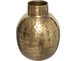 Atmosphera Metalen vaas - Goudkleurig - H14 cm - Dia 10 cm