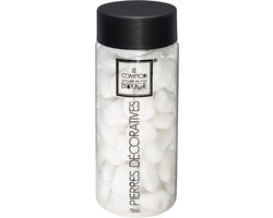 Atmosphera middelgrote decoratie/hobby stenen - wit - 750 gram - Aquarium en vazen vulling - steentjes