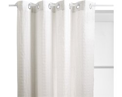 Atmosphera Noa Polyester Gordijn 140x240cm - Kant en klaar met ringen - Wit