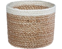 Atmosphera Opbergmanden - Jute - Wit - Set van 3