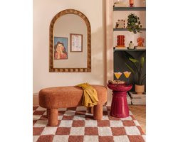 Atmosphera Orska Stoffen Bankje - 96x41x42cm - Amber