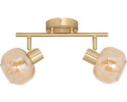 Atmosphera Pilia Plafondlamp - 28x11x19cm - Goud/Amber