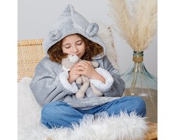 Atmosphera Plaid sweater beer kind - Trui - Extra zacht - Fleece trui - ONE SIZE - 3 tot 10 jaar - Met zakken