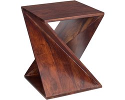 Atmosphera Rikaya design Bijzettafel - Salontafel - 35x35xH45cm - Bruin