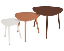 Atmosphera – Salontafels en bijzettafels set multicolor – 60 x 45 x 60 cm