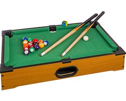 Atmosphera Speelgoed pooltafel/biljarttafel - voor op de tafel - 51 x 31 cm - kinderen/volwassenen