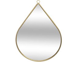 Atmosphera Spiegel - druppel - 39 x 28 cm - metaal - goud - wandspiegel
