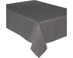 Atmosphera Tafelkleed - 240 x 140 cm - grijs - Eettafel tafellakens - polyester