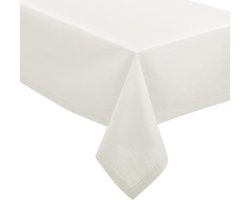 Atmosphera Tafelkleed - katoen - wit - 240 x 140 cm - Eettafel tafellakens - rechthoek