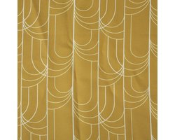 Atmosphera Tafelkleed - polyester - oker geel met print - 240 x 140 cm - Eettafel tafellakens