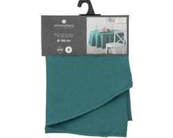 Atmosphera Tafelkleed rond - petrol blauw - Dia 180 cm - Eettafel tafellakens - polyester