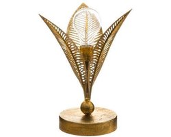 Atmosphera Tafellamp Goud - Blad - Art deco lamp - H24,5 cm - Slaapkamer/Woonkamer