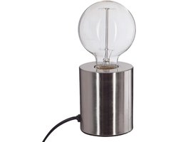 Atmosphera Tafellamp Saba - metaal - zilver - D9 x H10 cm - Leeslampje - Designlamp