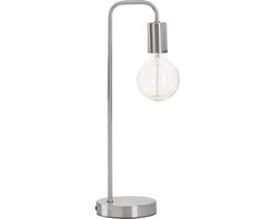 Atmosphera Tafellamp/bureaulampje Design Light - metallic zilver - H46 cm - Leeslamp