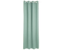 Atmosphera verduisterende gordijnen - set 2x stuks - B135 x L240 cm - mintgroen - geplooid - met ringen - kant en klaar